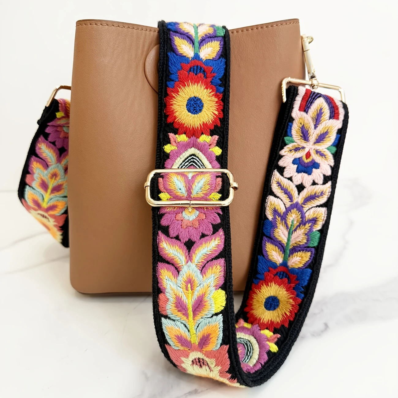 ✨👜Lovely ethnic art style floral shoulder straps🥰