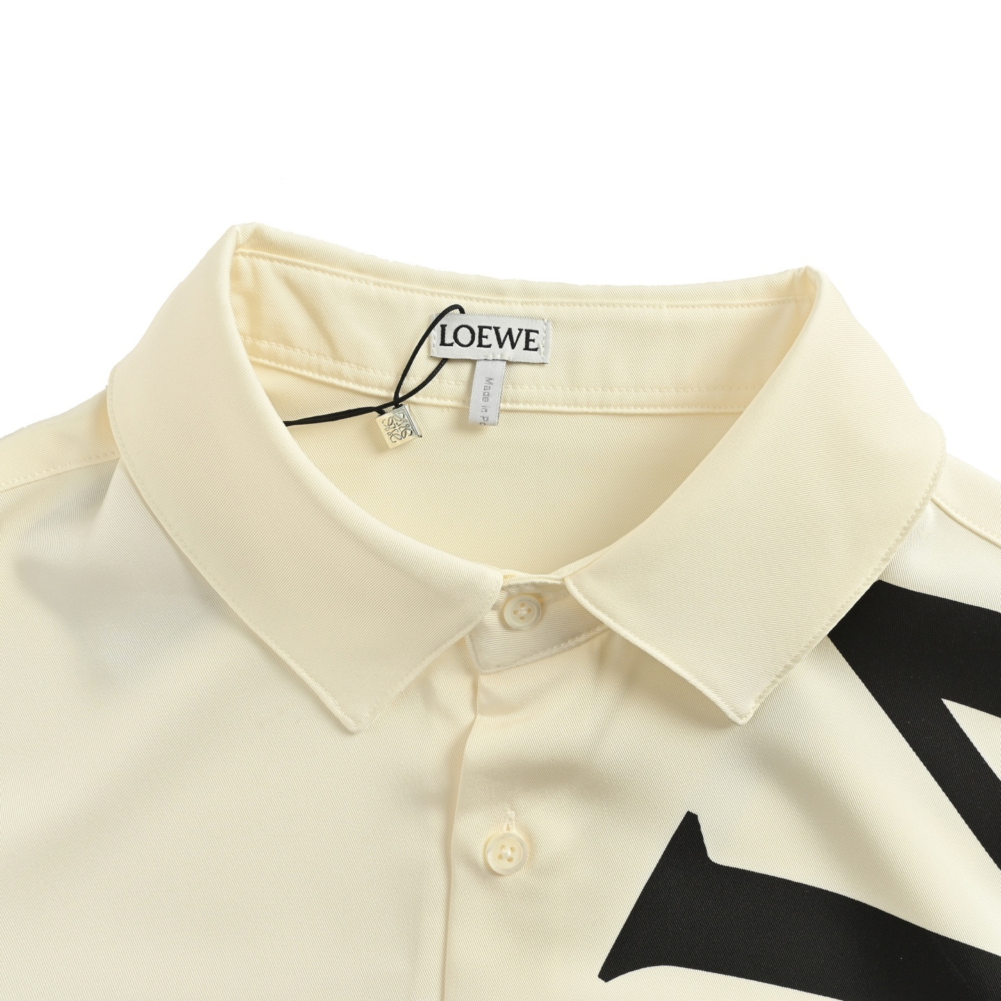 Loewe 25Fw large logo print silk shirt