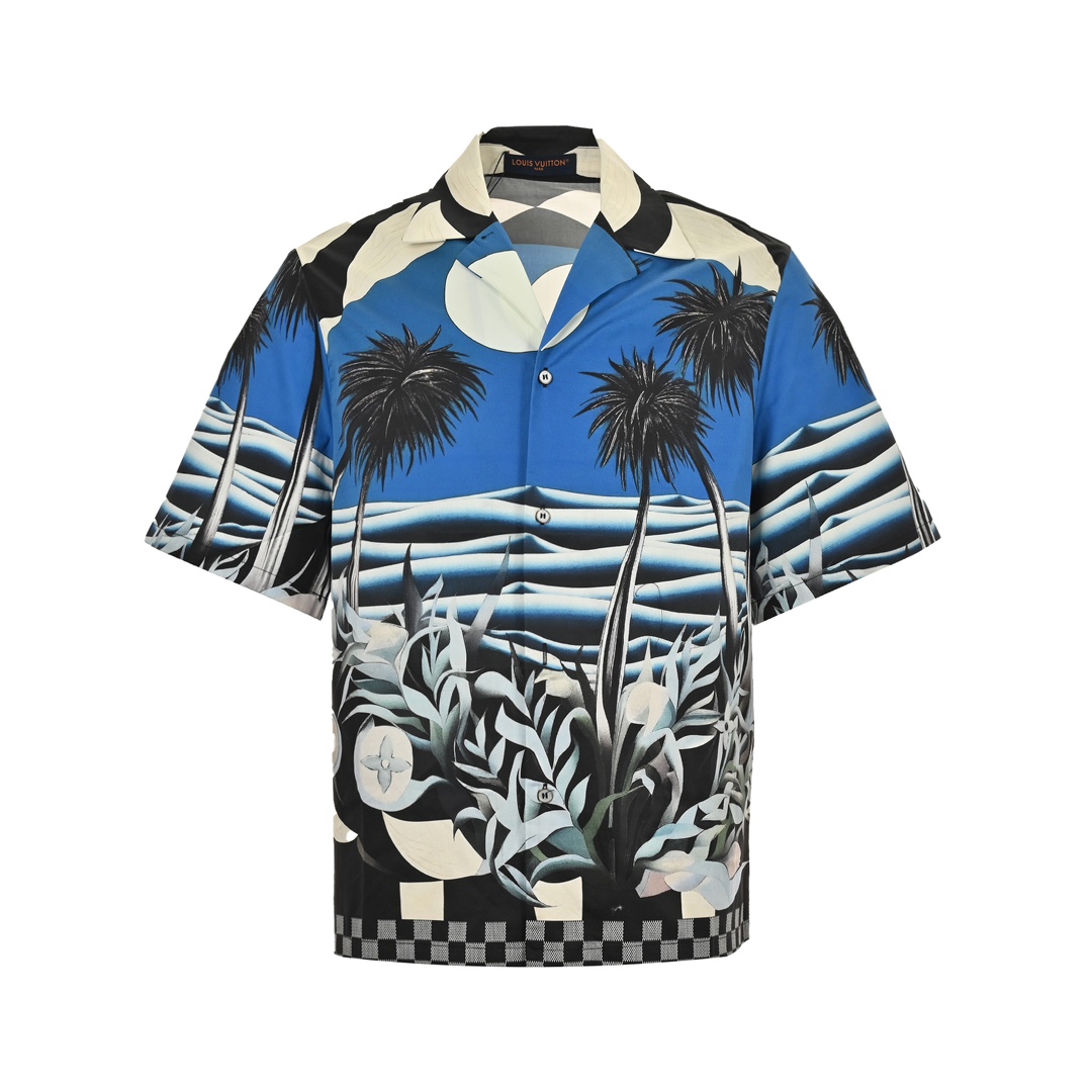 Louis Vuitton 24ss Beach Moonlight Print Short Sleeve Shirt