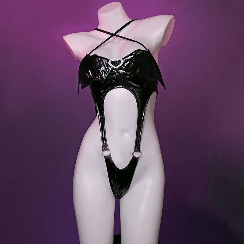 Cosplay Bat Hollow Tight Jumpsuit Skirt