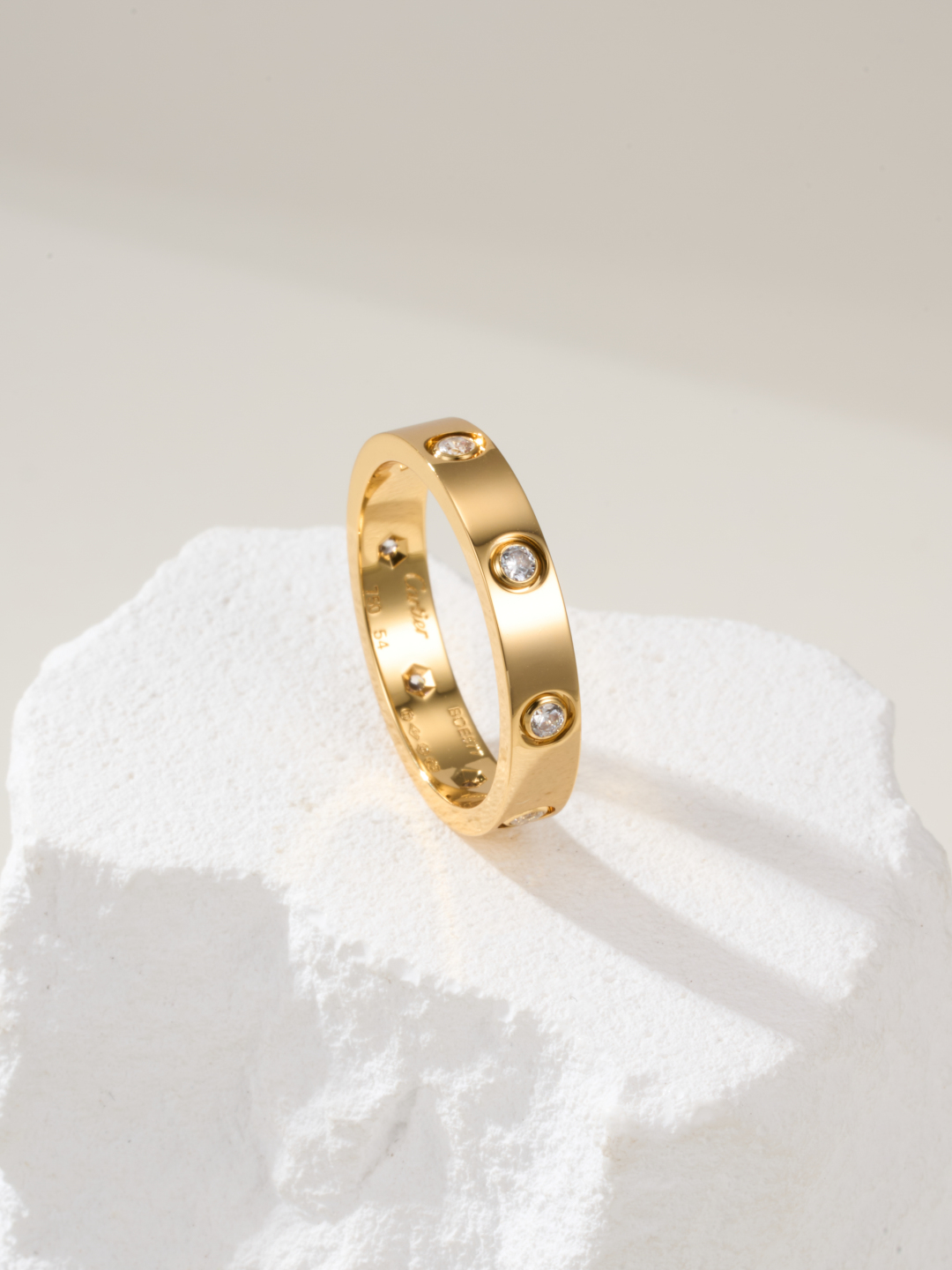 Cartier love narrow 8 diamond ring