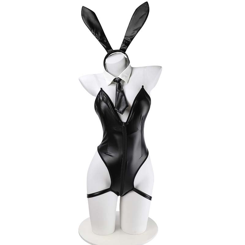 Cosplay Bunny PU Jumpsuit Sexy Lingerie