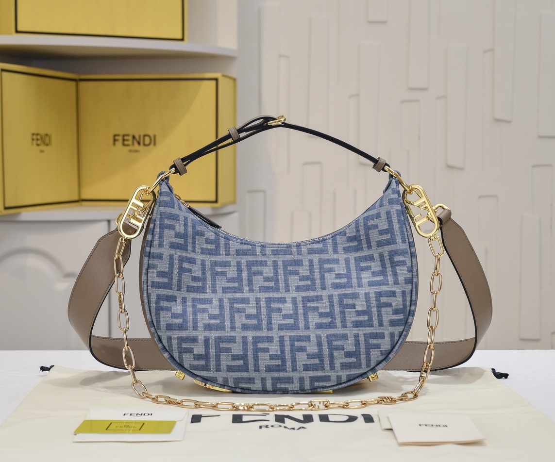 FENDI gray underarm large bag 2196