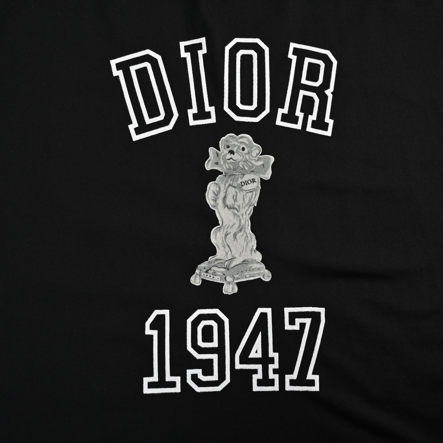 Dior Bobby dog ​​flocked print short sleeves