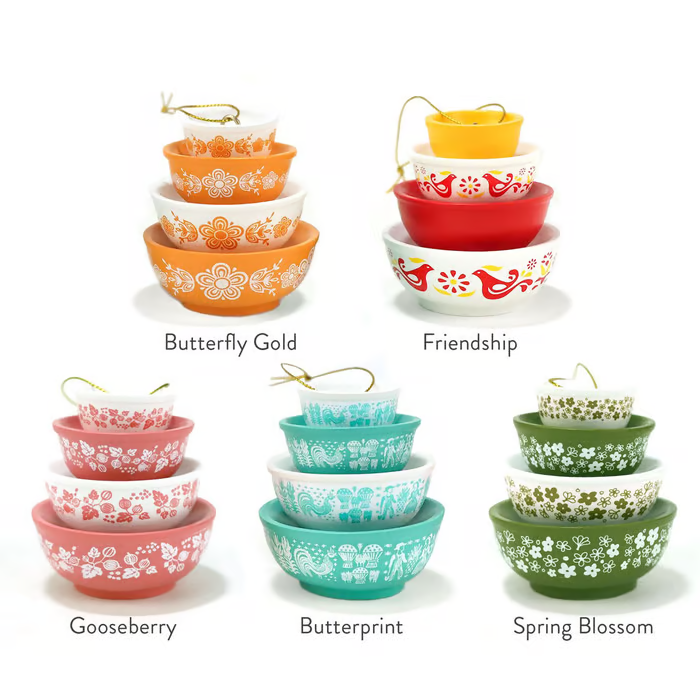 🎅Christmas Hot Sale 70% OFF🔥Miniature Pyrex Bowl Stack Ornament
