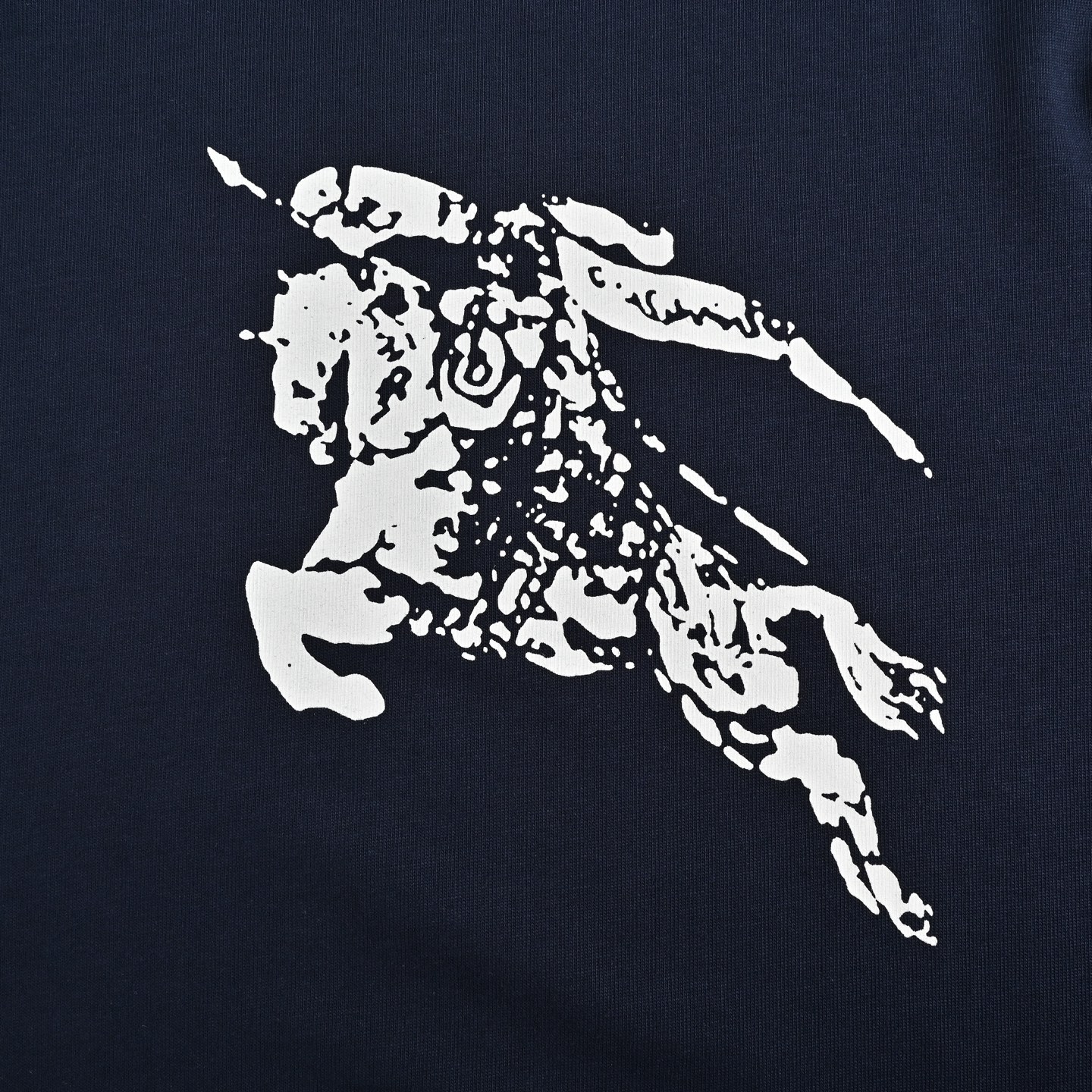 Burberry 25ss contrast collar horse print short sleeves