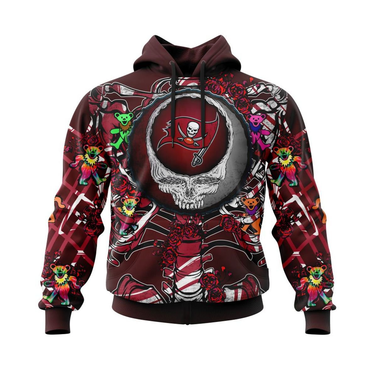 TAMPA BAY BUCCANEERS 3D HOODIE MIX GRATEFUL DEAD