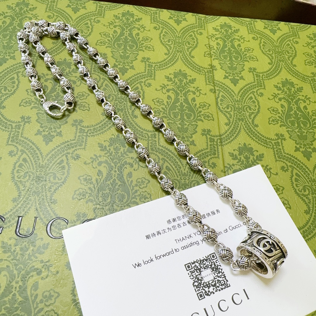 Gucci Anger Forest Series Braided Ball Vintage Necklace