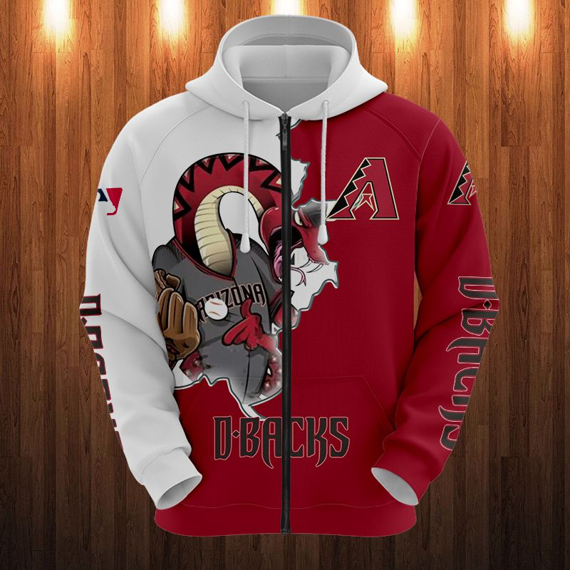 ARIZONA DIAMONDBACKS HOODIES 3D MASCOT DESIGN
