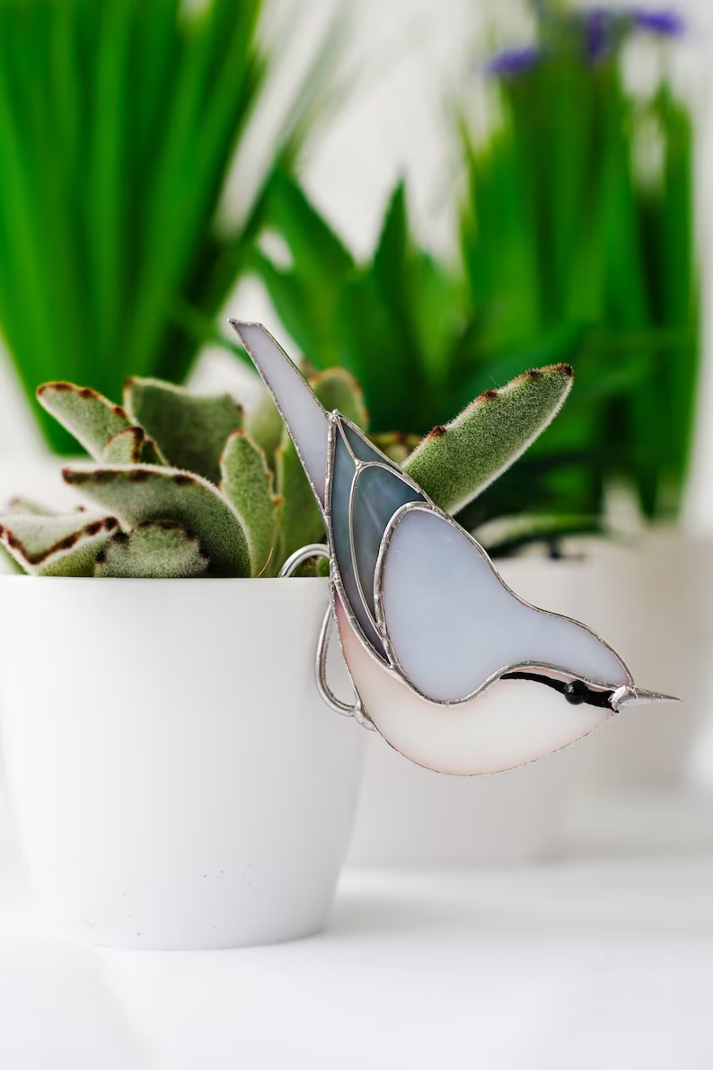 Stained Glass  Planter Decor