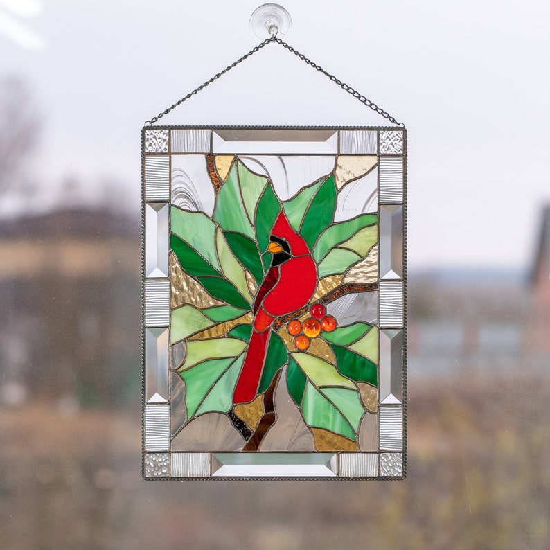 ⏰Last Day Promotion - 50% OFF⏰ Cardinal Stained Glass Window Panel🦜🦜 - Buy 2 Get 10% Off & Free Shipping