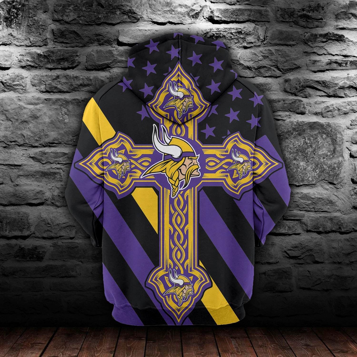 VIKINGS 3D HOODIE GOD