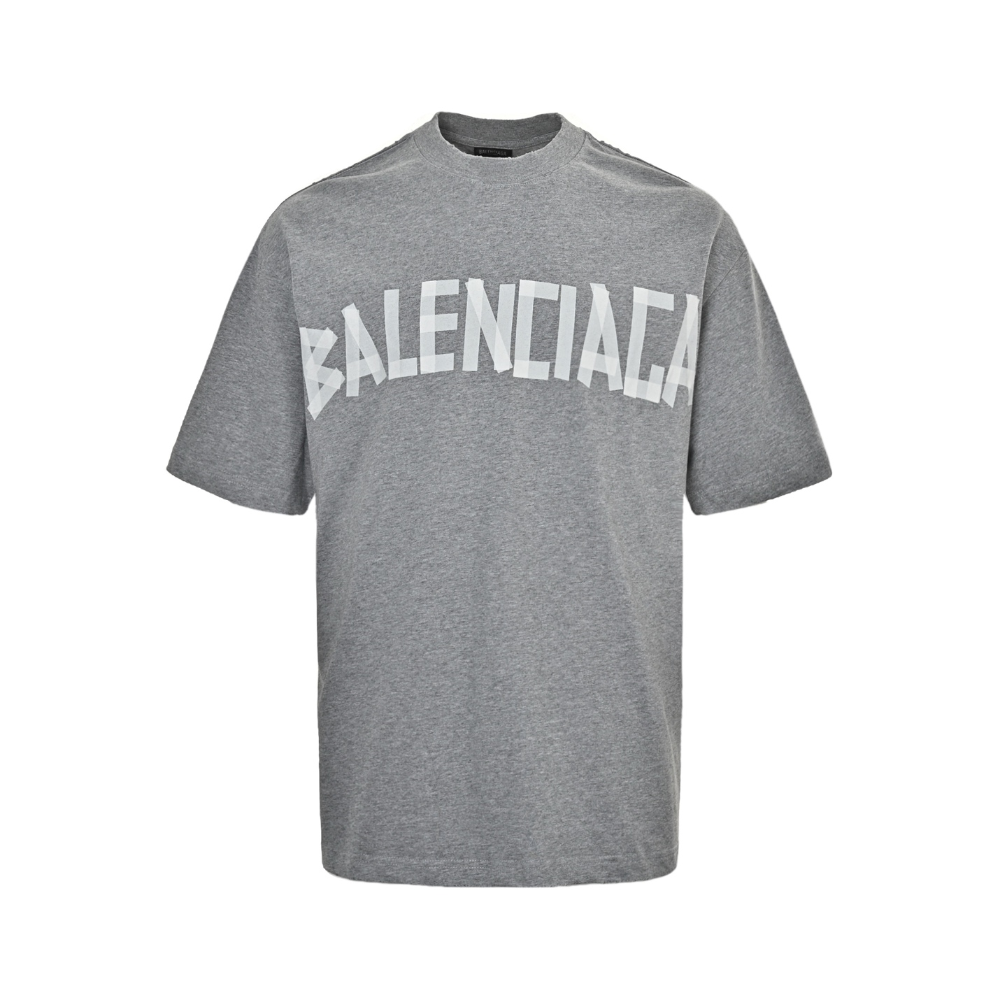 Balenciaga 24ss textured paper tape printed short sleeves