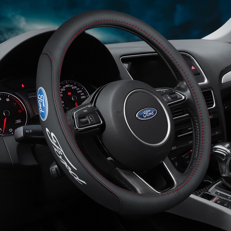 🚗Car Odorless Leather Car Steering Wheel Cover