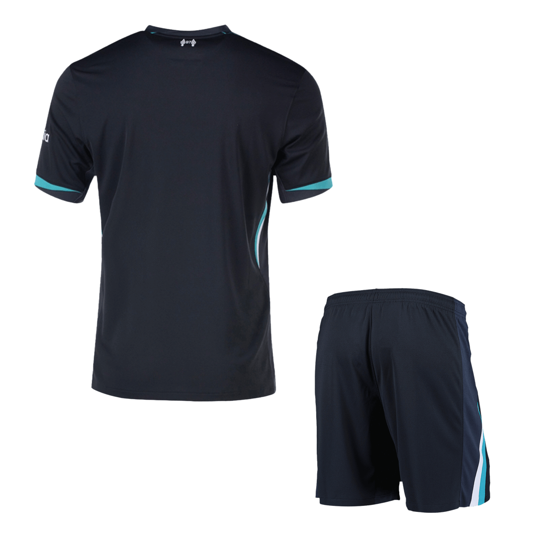 Liverpool away football jersey kit (shirt + shorts) 2024/25