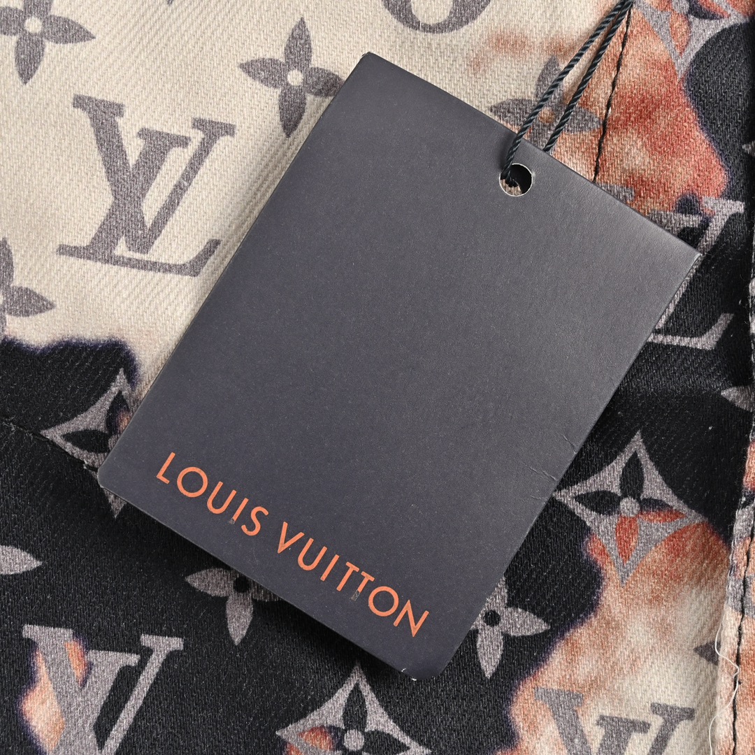 Louis Vuitton 24Fw Fire Cloud Monochrome Print Denim Jacket
