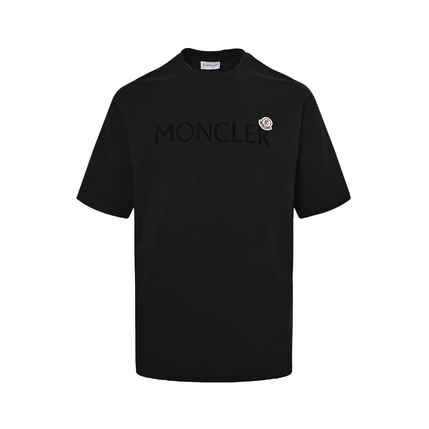 Moncler classic flocked letter logo print short sleeves