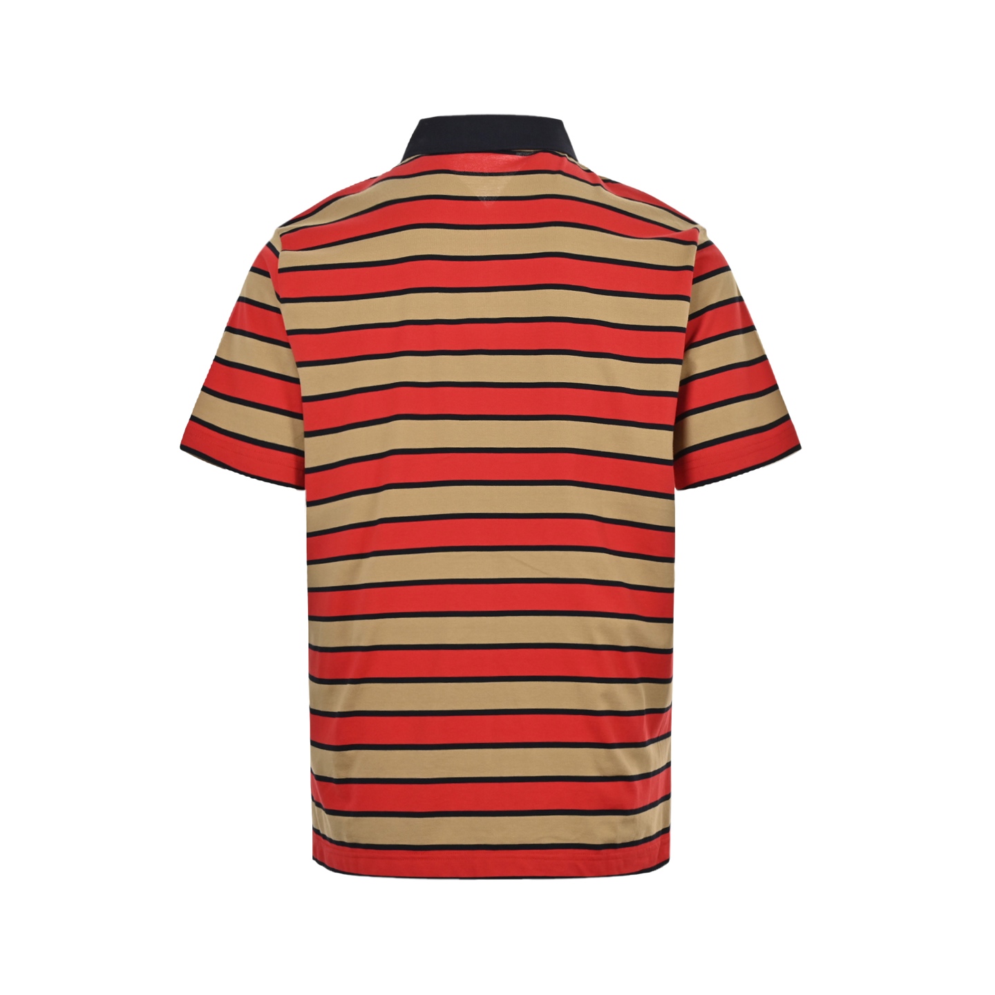 Prada 25ss red and green striped Polo short sleeve