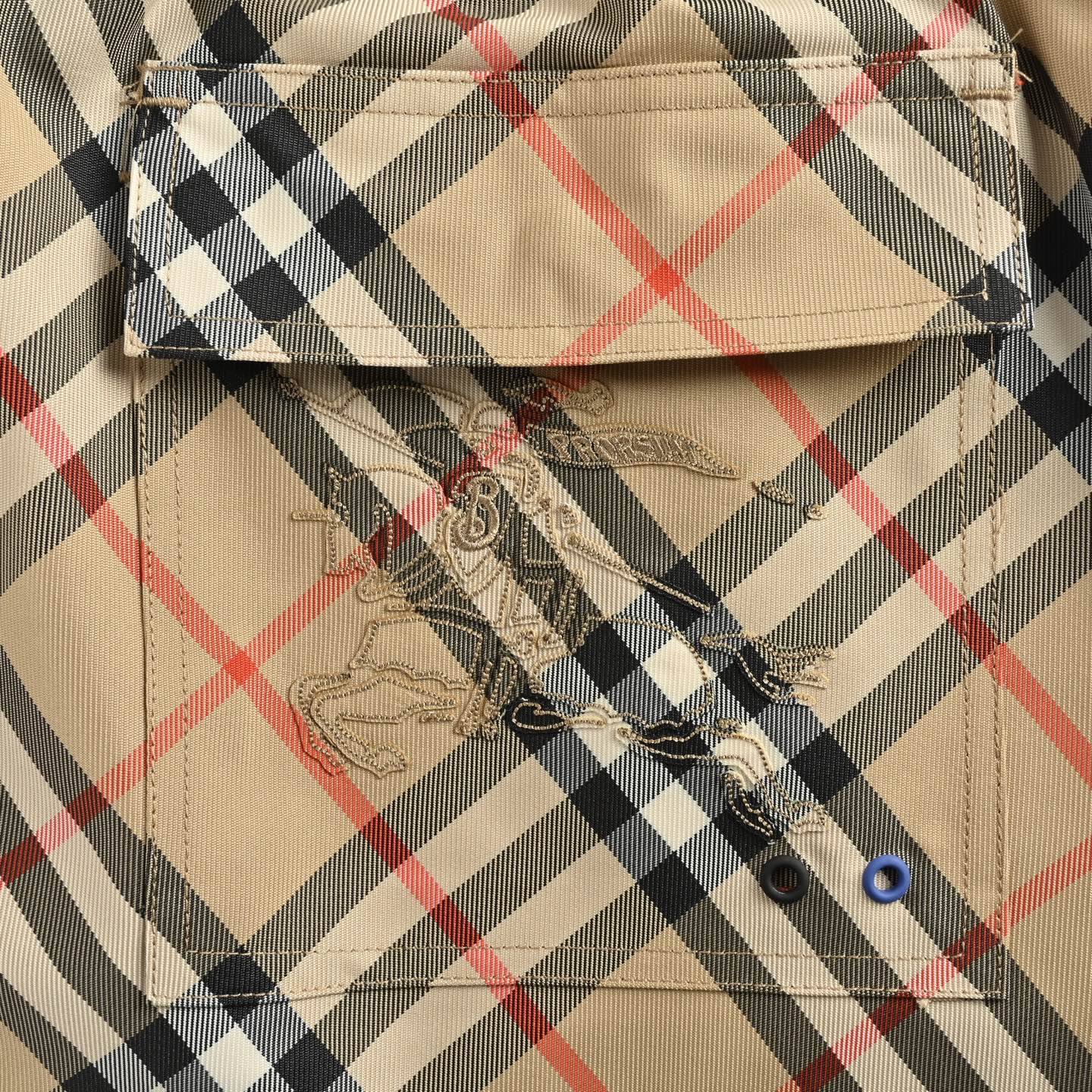 Burberry 25ss men's twill check shorts