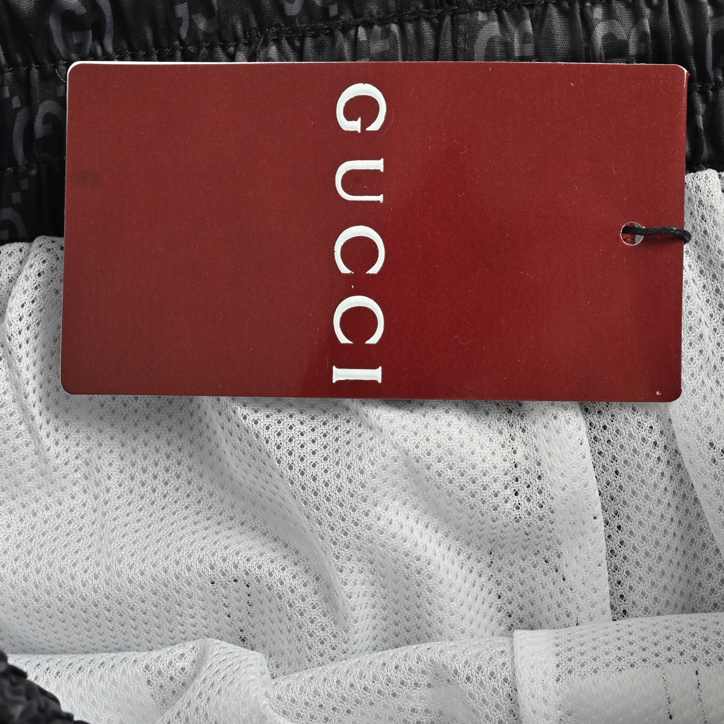 Gucci 25ss beach shorts with red and green side print