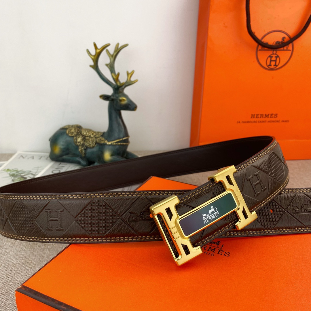 Hermès Special Leather Belt Series Width 3.8CM