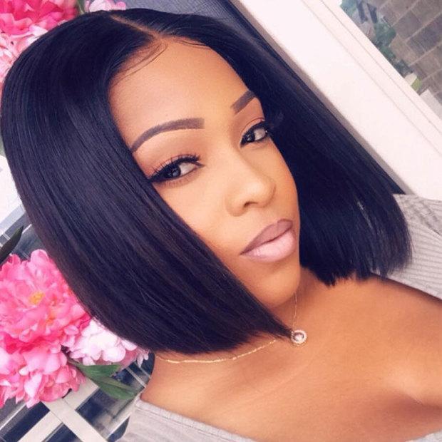 Luna L01 Natural Chin Length Straight Bob Wig without Bangs