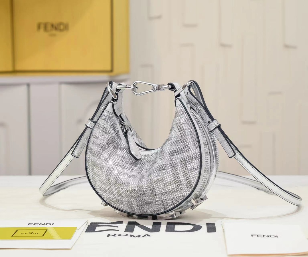FENDI gray underarm mini bag 2186
