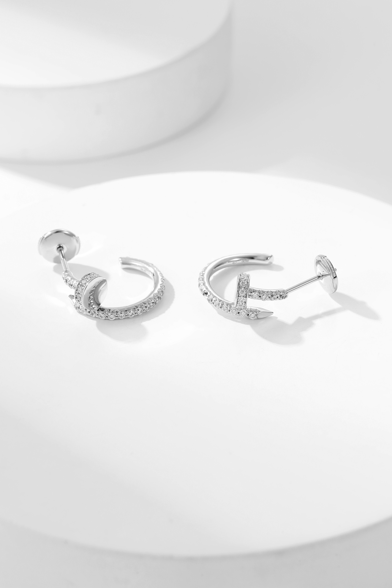Cartier nail diamond earrings