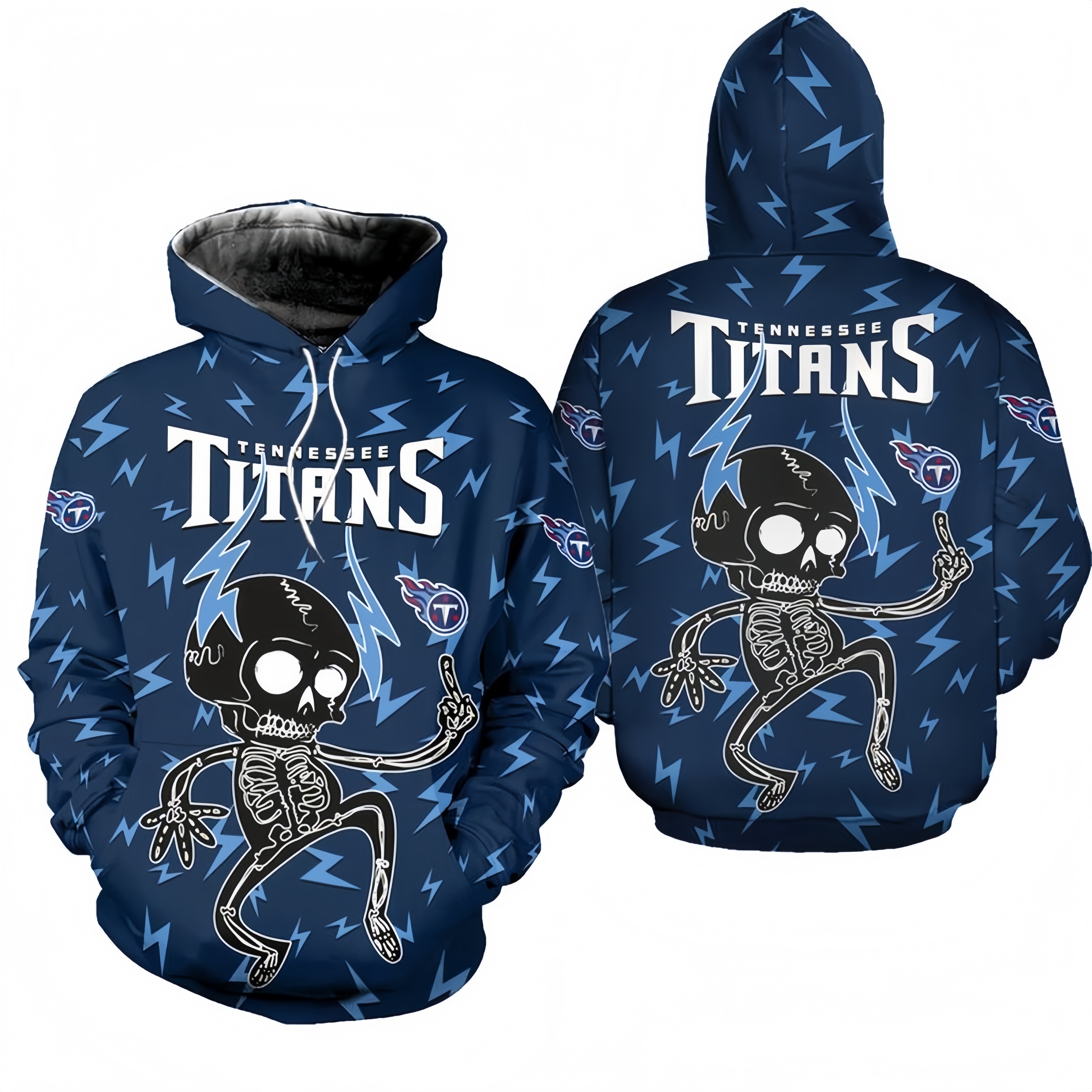 TENNESSEE TITANS 3D ELECTRIC SHOCK CUTE SKELETON
