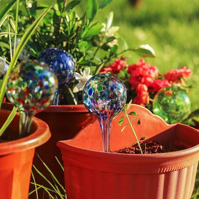 🌟🌟Handmade colored glass ball automatic watering device