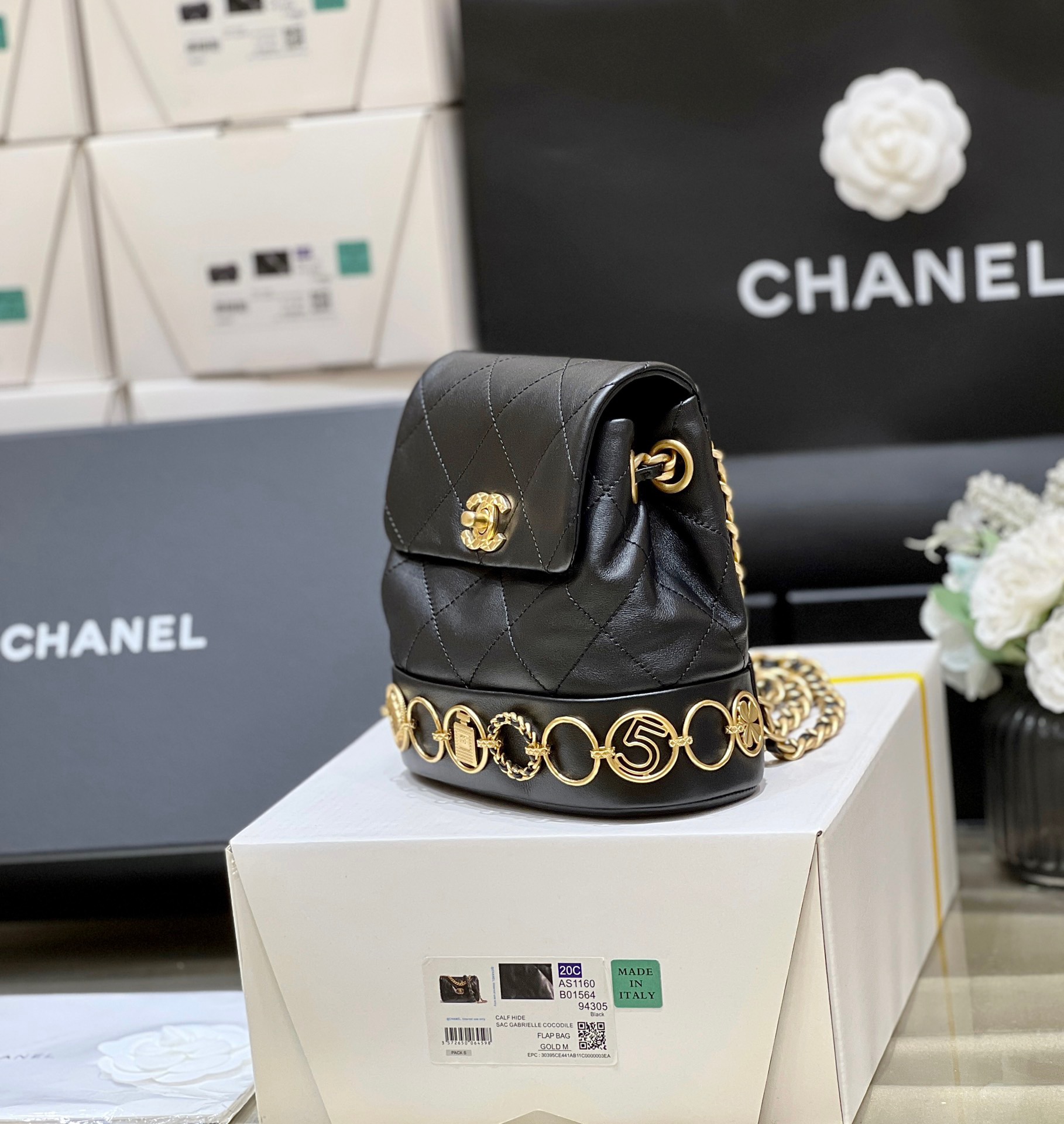 Chanel 23b Fall/Winter Preview Collection Badge Double Backpack AS427500138