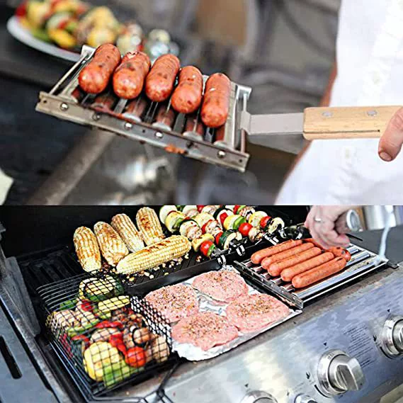 🔥Last Day 50% OFF🔥Hot Dog /Sausage Stainless Steel Rotating Grill