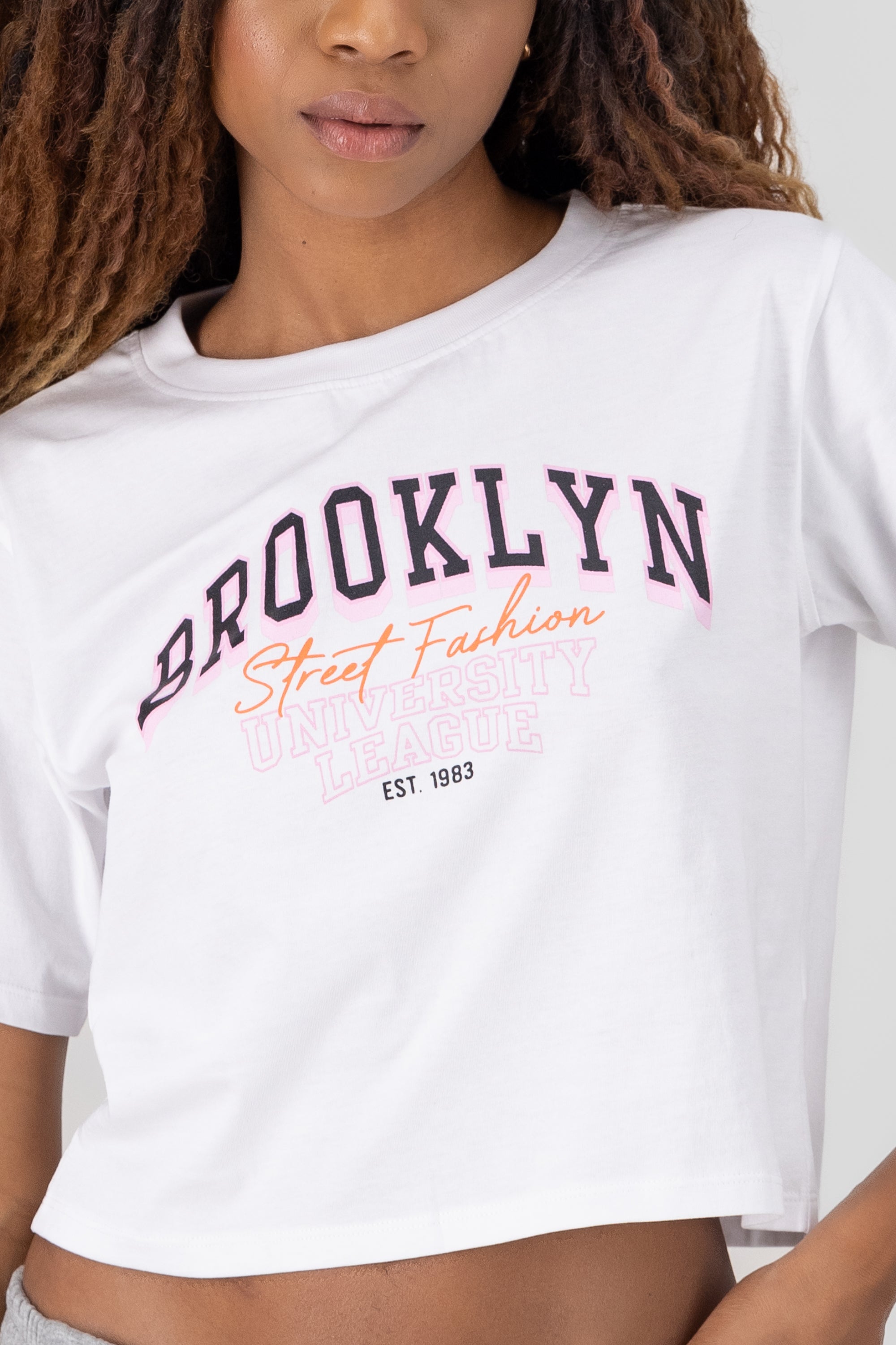 Brooklyn Print Crop Top
