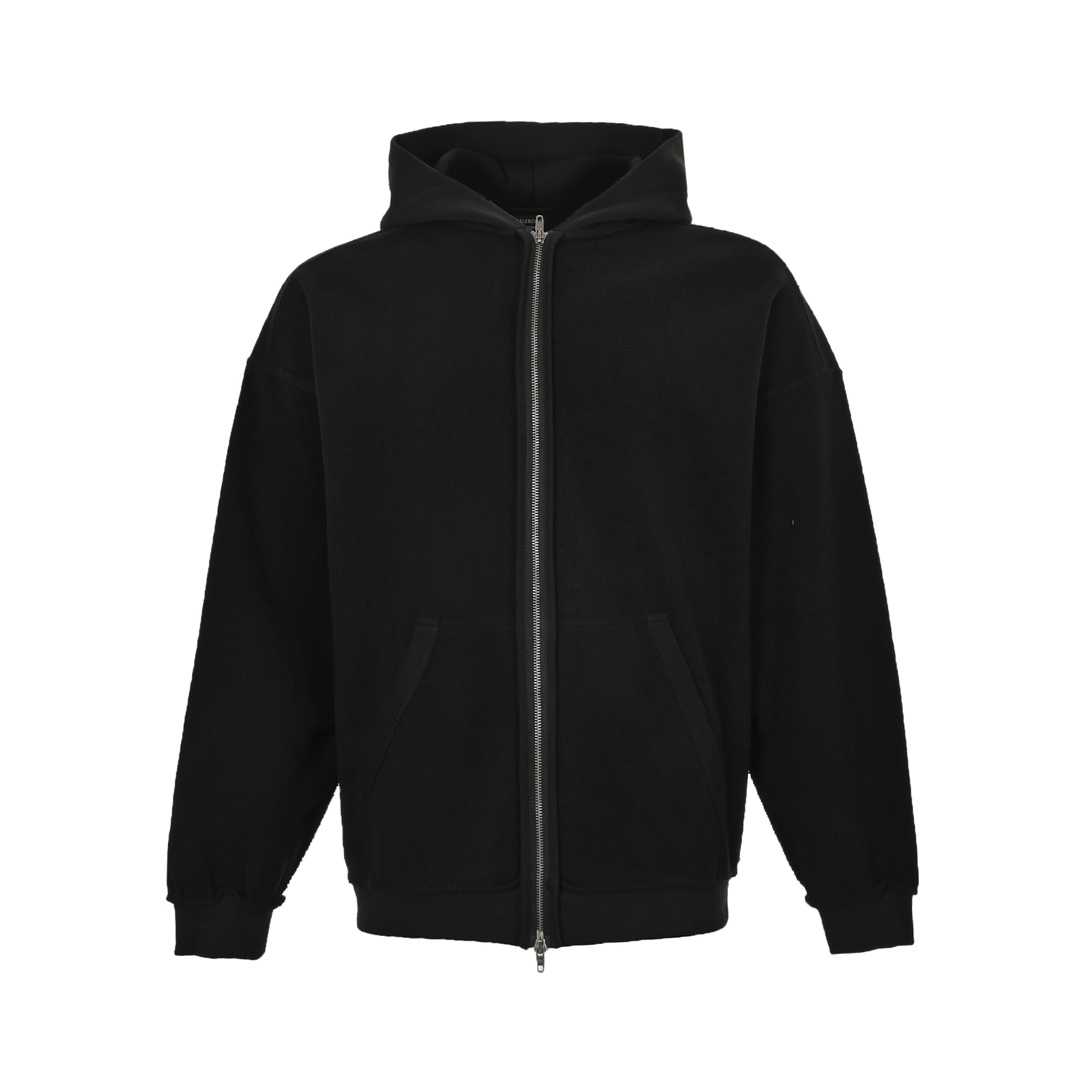Balenciaga 24Fw reverse embroidered double-ring zipper hooded jacket