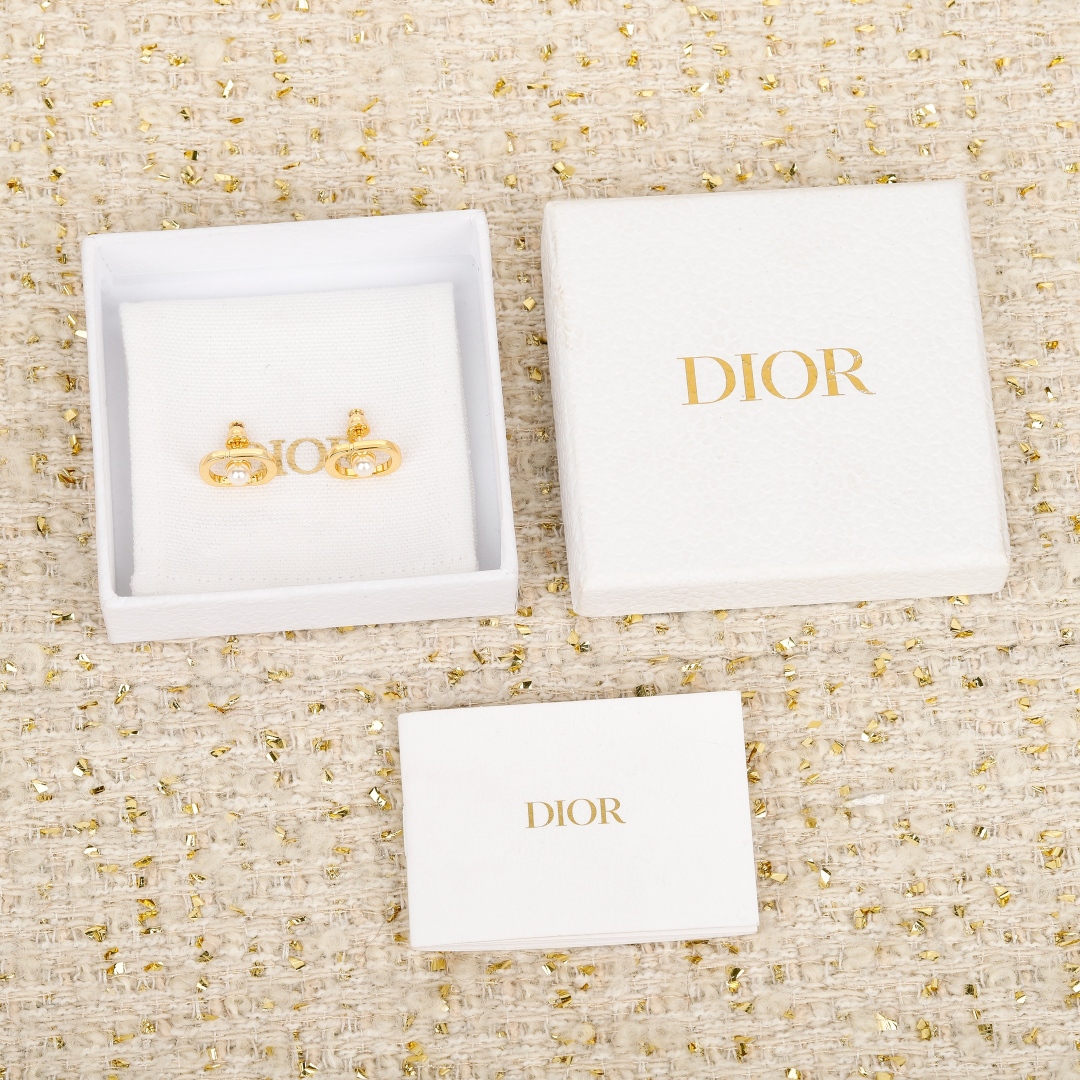 Dior CD Pearl Earrings