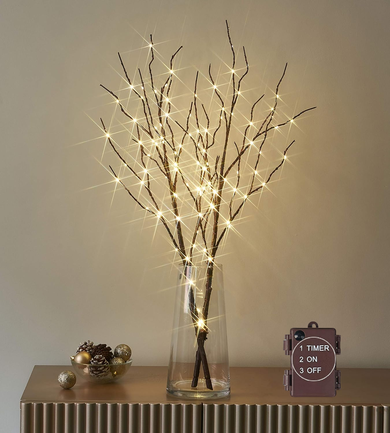 🔥Super Sale - 49% OFF🔥100 LED Lighted Branches with Timer
