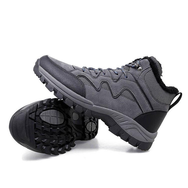 Men's High-Top Plush Outdoor Hiking Shoes