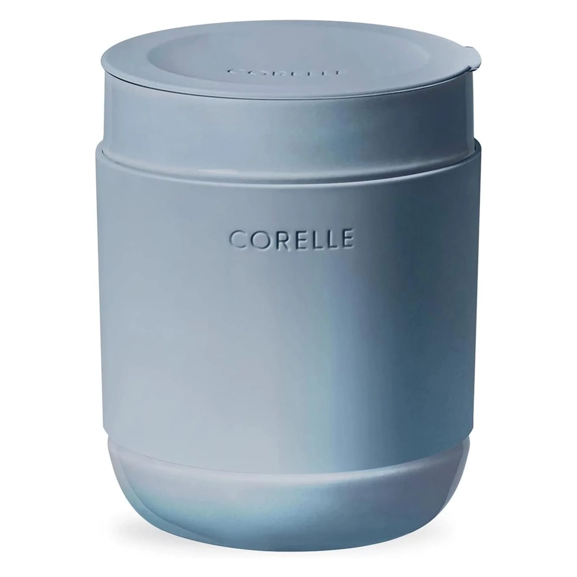 Corelle Stoneware Tumbler Set of 2 with Lids, 13.5 Ounces, Nordic Blue