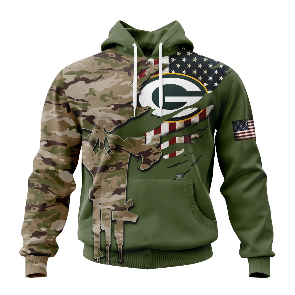 GREEN BAY PACKERS 3D HOODIE VETERANS DAY