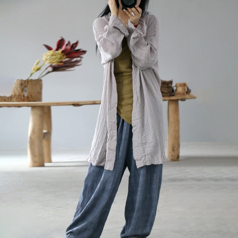 Solid Casual Long Sleeve Comfy Cardigan