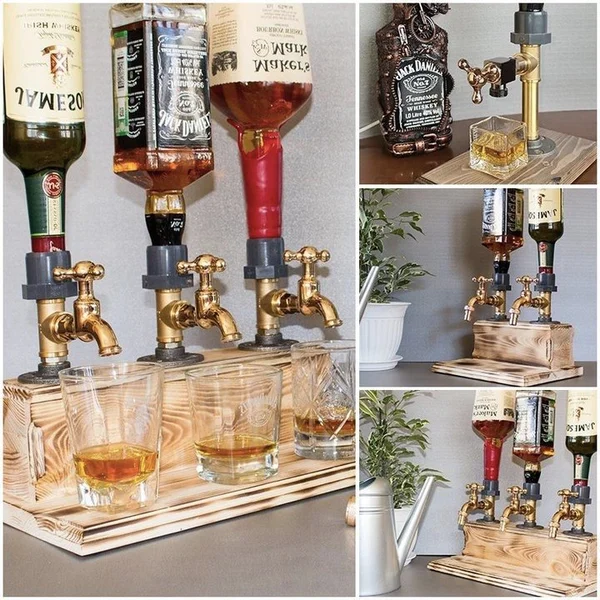 🎁2024 New Year Hot Sale🎁Liquor Alcohol Whiskey Wood Dispenser-Last Day Special Sale
