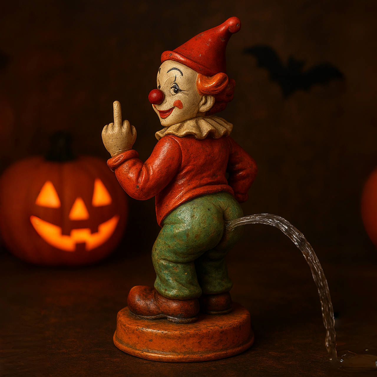 Halloween Spooky Clown Prank Statue