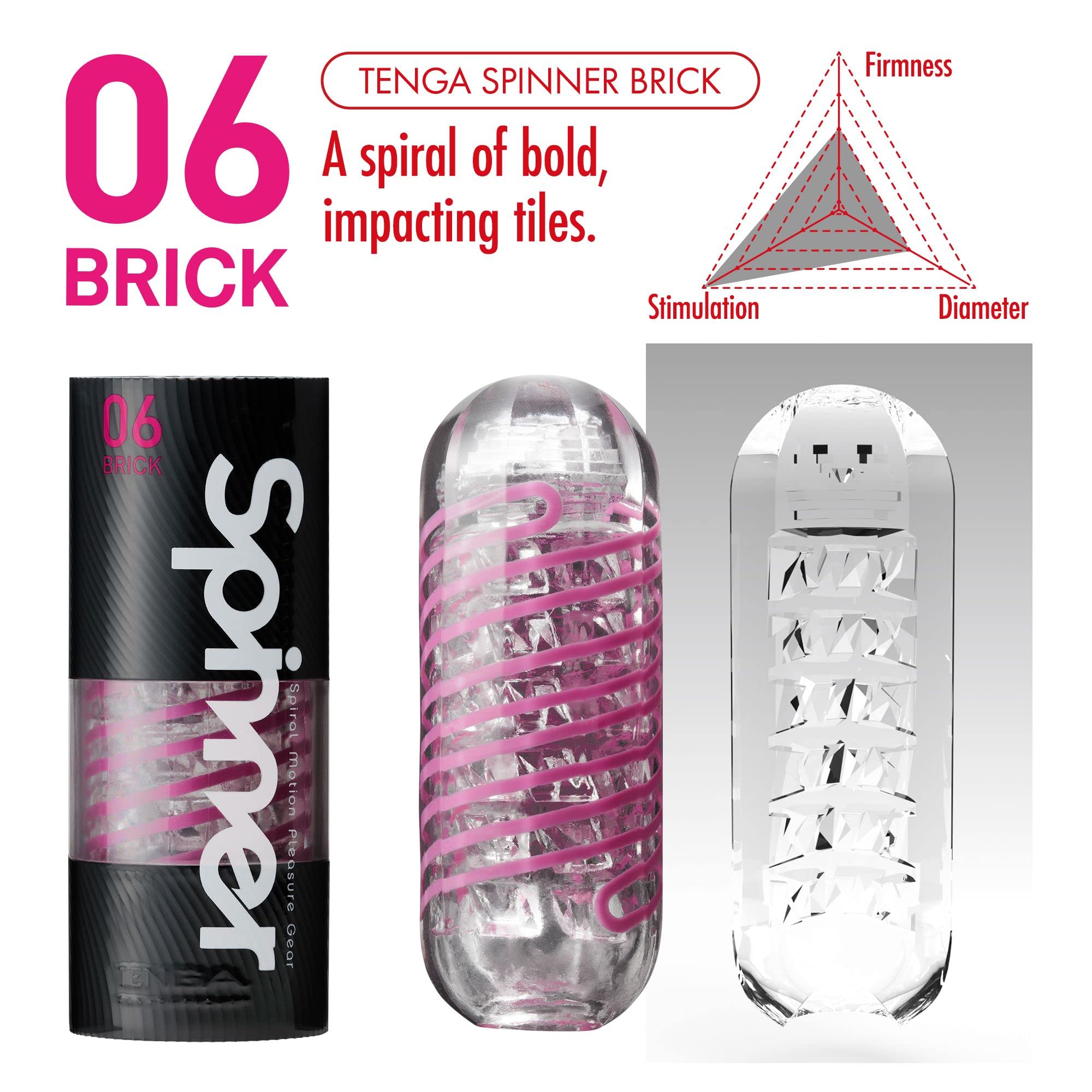 Brick Spiral Motion Stroker – Reusable Textured Masturbator for Deep, Realistic Pleasure