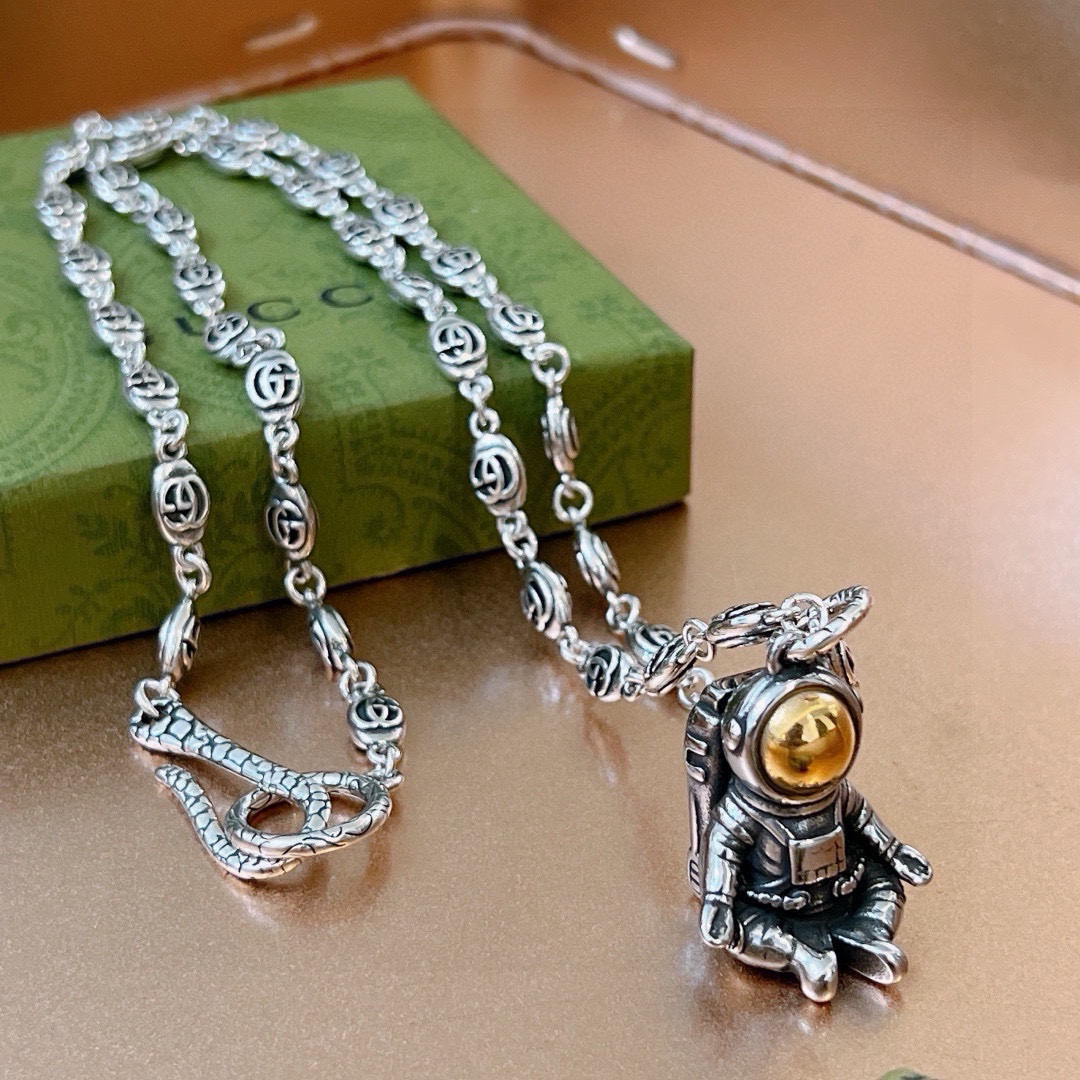 Gucci Anger Forest Series Astronaut Vintage Necklace