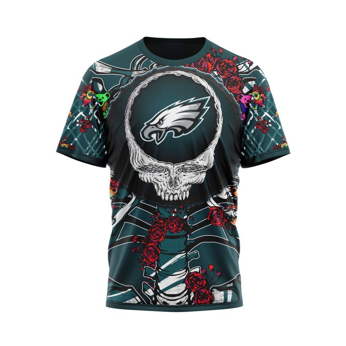 PHILADELPHIA EAGLES 3D HOODIE MIX GRATEFUL DEAD