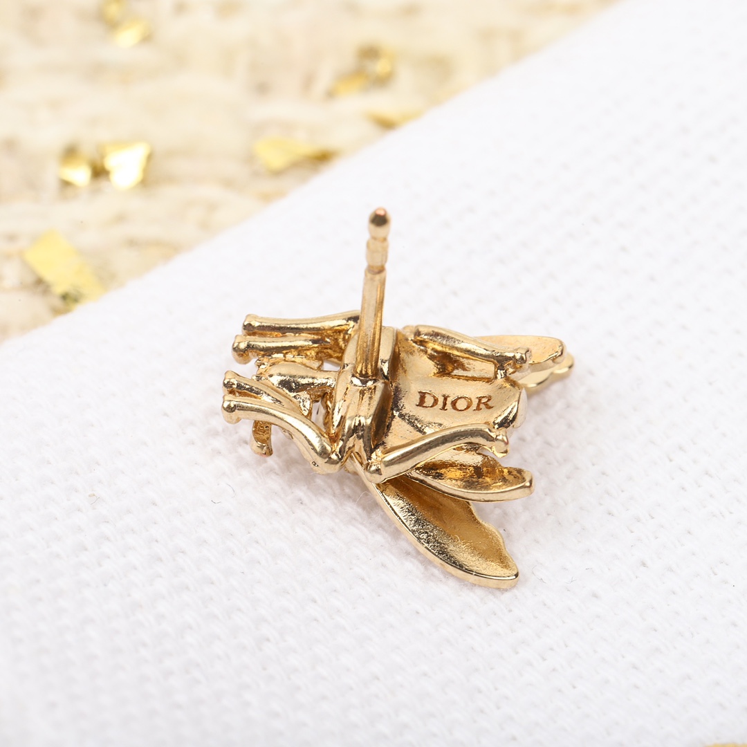 Dior Bee Letter Earrings