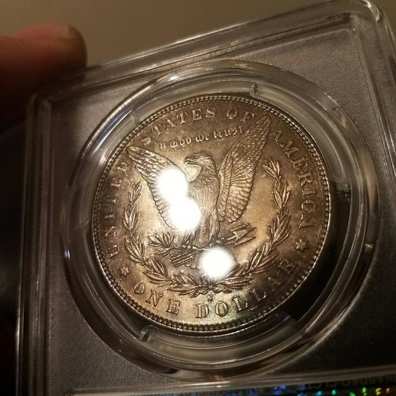 1881-S 1 Morgan Silver Dollar PCGS MS63 Nice dark toning - lot#227.