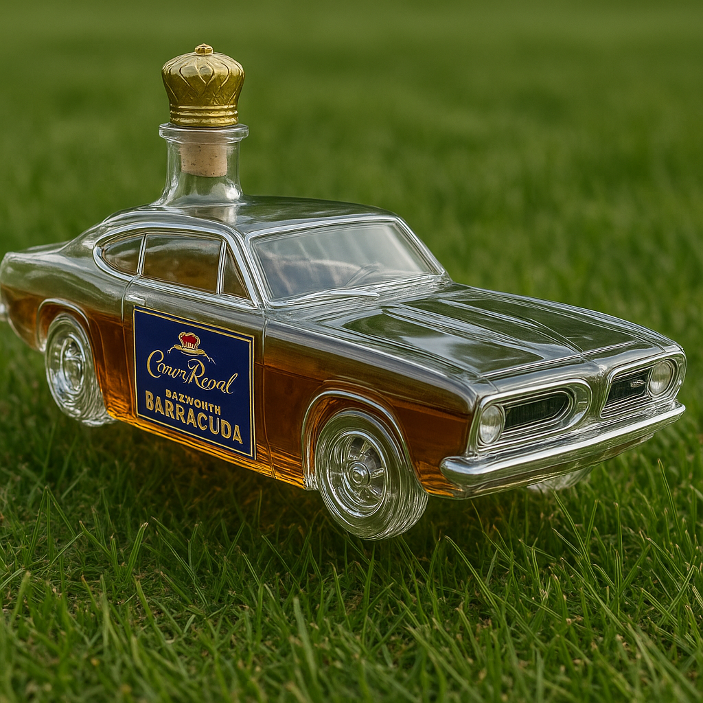 Plymouth Barracuda Whiskey Bottle