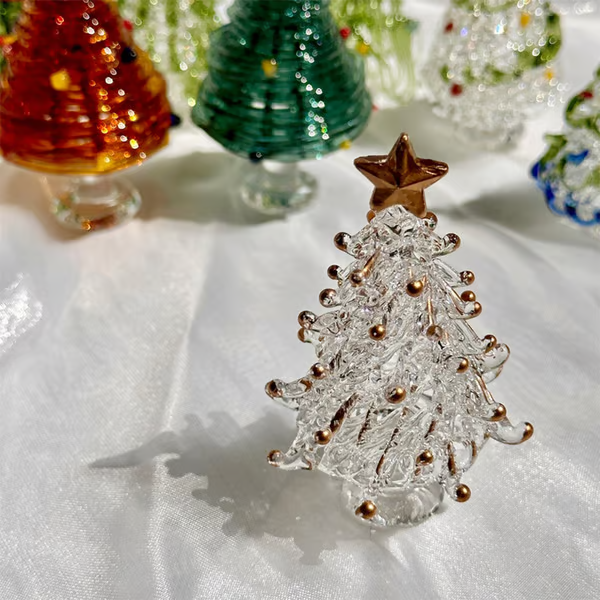 🔥LAST DAY 49% OFF - 🎁Handmade Glass Christmas Tree Statue