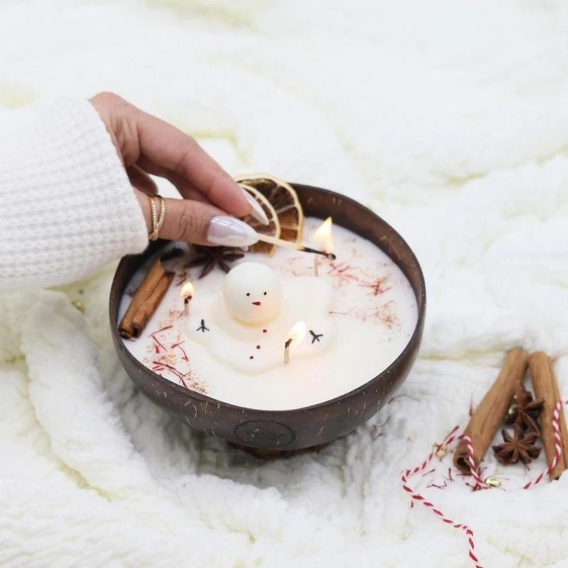 Christmas Snowman Candle🕯️